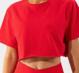 Crop top FGBYW211 en rojo